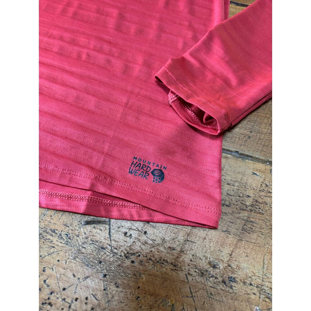 Mountain Hardwear Dark Coral/Peach Long Sleeve Athletic Base Layer Shirt Size L - Picture 3 of 6